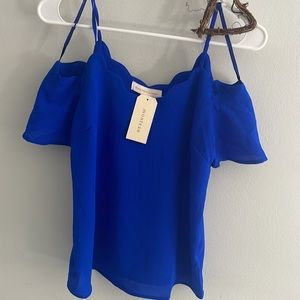 Monteau Royal Blue Top, Size S NWT